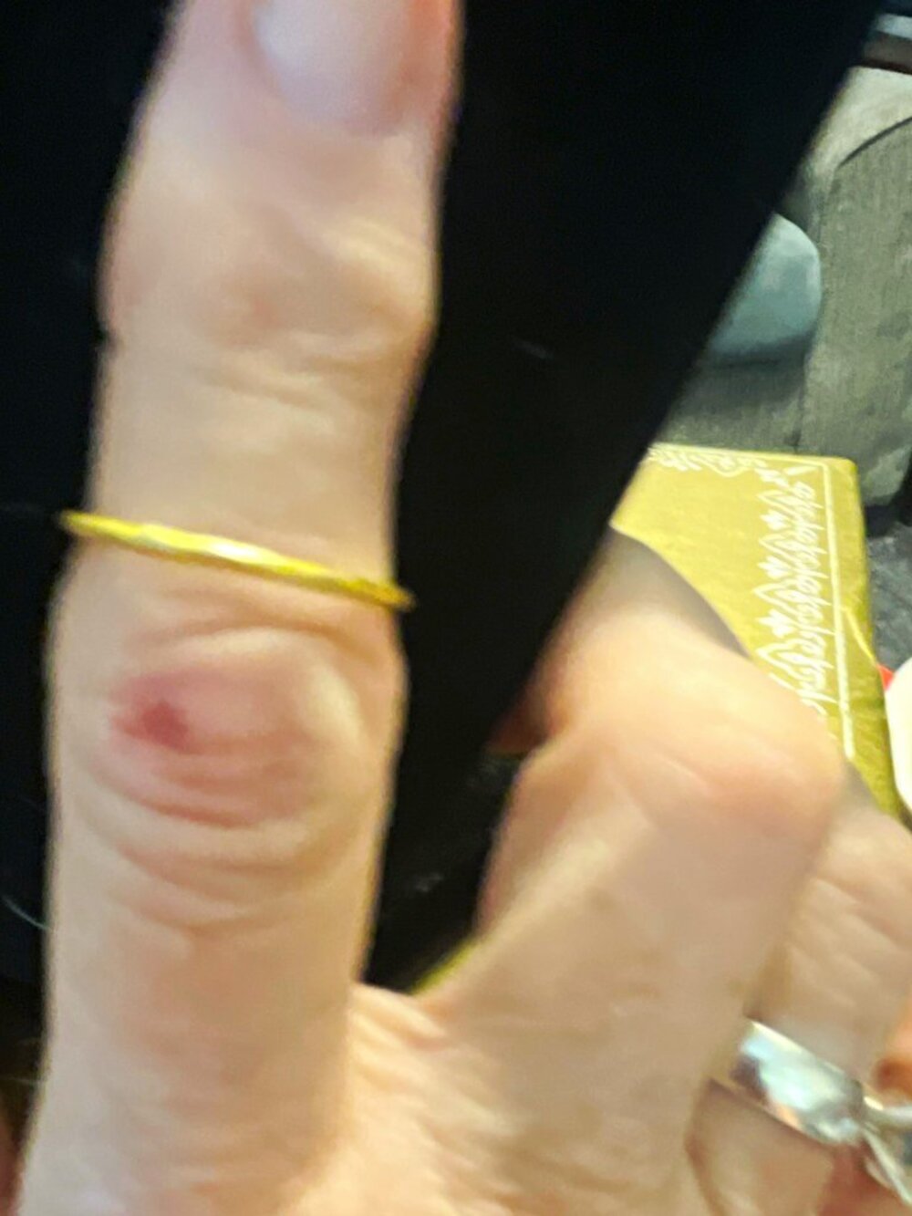 Wedding/Anniversary Band Ring Yellow Gold tone No Stone Thin Band Sz 8